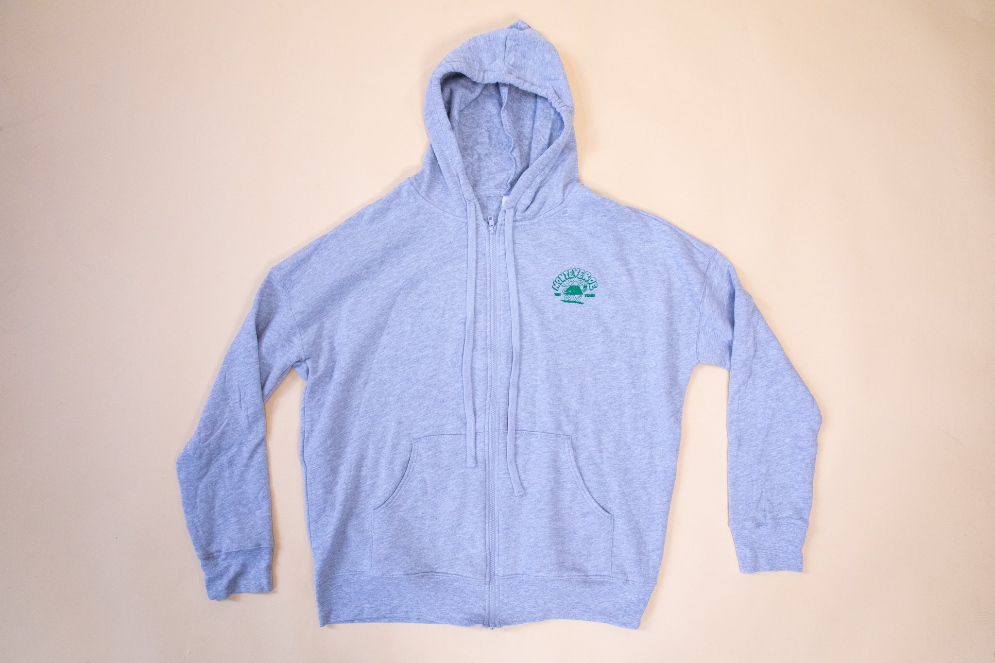Grey 10-Year Zip Hoodie